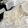 Huayang Menglei~Ropa Interior Sexy de Encaje Francés Deseo Puro Delgada Transpirable y Cómoda Entrepierna de Algodón Puro Calzones de Mujer
