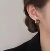 Brincos Trançados de Moda Estilo Coreano para Mulheres, Brincos Únicos e Exquisitos com Nós, Acessórios de Orelha Únicos de Luxo Leve Retro de Nicho Maillard