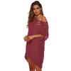 Vestido de Blusa de Praia Sexy Oco Loose Beach Blouse Sexy Oco Feminino com Decote em V 1965 Dez Cores Agora