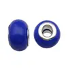 1 Resina Azul Profundo Rhinestone Galvanizado Cuentas de Agujero Grande Populares Europeas y Americanas Pulsera DIY Cuentas Sueltas Cuentas de Hilo Accesorios Venta al por Mayor