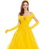 La Bella y la Bestia cosplay Vestido de Princesa Bella Vestido de Princesa Bella cosplay Ropa Mujer