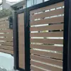 Puerta de Patio de Aleación de Aluminio para Villa Personalizada, Puerta Artística de Aluminio, Puerta de Celosía para Pilar, Puerta Exterior para Jardín, Bisagra de Puerta de Entrada