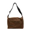 Bolsa de lona simples de grande capacidade estilo japonês bolsa transversal feminina estilo coreano 2024 nova bolsa de ombro mensageiro casual e elegante