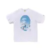 Camiseta Unisex de Manga Corta con Cuello Redondo Serie Bape de Verano 2026 Camuflaje Cabeza de Mono Transfronteriza para Hombre