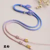 Cordão para Pingente de Contas Dzi Cruzadas Corda de Colar com Fecho de Peixe Dourado Cordão Duplo com Contas de Transferência de Cera de Abelha Turquesa Vermelha do Sul