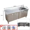 Gabinete de Cocina de Acero Inoxidable 304 Estilo Gabinete Fregadero Lavado de Manos Lavado de Verduras Fregadero de Gabinete Integrado Plataforma de Fregadero de un Solo Tazón