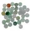 Cuentas de Dinero de 9 mm Jadeíta Tricolor Jade Birmano Grado A Cuentas Sueltas Jade de Sihui Cuentas de Jadeíta de Jade