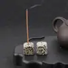 Suporte Quadrado para Incenso de Pedra Ágata Cristal Roxo Rosa Branco Base para Incenso Pedra de Aromaterapia de Cristal Inserto para Incenso Móveis para Casa