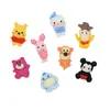 Accesorios de resina DIY tigre de dibujos animados oso fresa accesorios de belleza para coche caja de almacenamiento taza de agua pasta crema pegamento