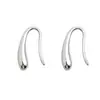 Pendientes Pequeños de Plata S925 con Forma de Gota de Agua Simples para Mujer, Moda Retro, Ganchos Elegantes y con Estilo, Adecuados para Perforaciones en las Orejas, Pendientes Versátiles