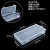 Caja rectangular de PP vacía Archivo sin inserciones papelería piezas de equipo de pesca tarjeta esmalte de uñas embalaje transparente caja de almacenamiento