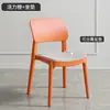 Silla de Plástico para Uso Doméstico, Silla de Comedor Engrosada, Silla de Ocio para Mesa de Comedor, Taburete Comercial Minimalista Moderno para Comedor con Respaldo
