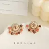 Brincos de Franja de Cristal Estilo Maillard Brincos de Design Étnico Retrô de Nicho Novas Joias de Orelha Boêmias