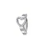 Anillo Sencillo Hueco Corazón de Amor Incrustado con Circonita Anillo para Ombligo de Cierre Rápido Exquisito Anillo para Ombligo Joyería para Piercings