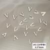 Liga transfronteiriça 26 letras em inglês joias para nail art metal estéreo diy broca mista para unhas acessórios de decoração atacado