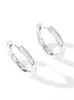 Banhado a Cobre com Ouro 18K Real, Brincos High-End com Preservação de Cor para Mulheres, Brincos de Argola Pequenos, Estilo Minimalista, Brincos Retrô, Brincos de Argola Redondos