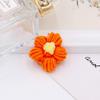 Broche de flores de ganchillo de lana con forma de flor de hojaldre tejida a mano, pendientes, horquilla, bolso, accesorios de joyería, material DIY