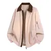 2026 Inverno Novo Jaqueta Masculina Patchwork Bloco de Cores Falsa Duas Peças Algodão Casual de Alta Qualidade Tendência Jovem Casaco Espesso