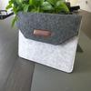 Bolsa para Computadora de Fieltro Gris Mezclado Personalizada Funda Protectora para Tableta Iapd Bolso de Fieltro Bolso de Embrague con Logo