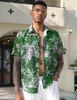 2026 Verão Nova Camisa Havaiana Floral de Praia Masculina Manga Cinco Pontos Secagem Rápida Camisa Floral de Manga Curta Unissex