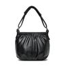 Bolso Cesta de Verduras Plegable de Piel de Vaca 520 Nueva Moda Nicho Bolso Cubo de Cuero Genuino para Mamá Bolsa para Monedas y Teléfono Móvil