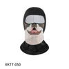 Verano Exterior Divertido Protección Solar Capucha Serie Animales Estampado Digital Capucha para Cara Completa Poliéster Seda de Hielo Máscara de Secado Rápido