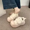 Novos Sapatos de Algodão com Forro de Lã Estilo Coreano Simples para Mulheres Outono e Inverno 2025, Modernos, Versáteis, Confortáveis, Antiderrapantes, Sapatos de Algodão com Solado Grosso para Mulheres
