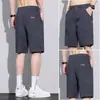 Pantalones Cortos Deportivos de Seda Helada de Cinco Puntos para Hombre, Delgados, Modernos, Transpirables, Holgados, Casual de Negocios, Versátiles, de Pierna Recta, de Secado Rápido