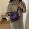 Bolso cuadrado pequeño retro de primavera, nuevo bolso de lona para estudiantes, color sólido, sencillo e informal, bolso de mensajero, bolso de hombro de moda, bolso de concha