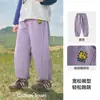 [Não Embaraça Facilmente] Cotton Hall Roupas Infantis Meninos Primavera e Outono Novas Calças de Tricô Soltas Calças Esportivas Calças Infantis