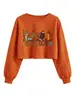 Tienda independiente de Amazon Wish moda europea y americana holgada para mujer es la temporada sudadera crop top para bebidas