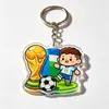 Copa do Mundo Argentina Troféu Copa Desenho Animado Chaveiro Acrílico Fã de Futebol Pingente Comemorativo Estilo Esportivo