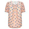 Leite de Mamão Verão Nova Camisa Coreana Casual Tamanho Grande Solta Pulôver Poá Manga Curta Blusa de Chiffon Top Feminino