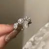 Anillo de Circonita Perla para Mujer Diseño Nicho Lujo Accesible Alta Gama Versátil Anillo para Dedo Índice Abertura Anillo Ajustable Producto Nuevo