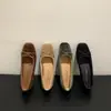 Aumente a altura na primeira temporada de reuniões! Sapatos baixos femininos de bico quadrado com laço estilo retrô coreano, sapatilhas slip-on femininas