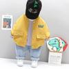 Traje de Pantalón Nuevo de Primavera 2024 Estilo Coreano Otoño Animación de Dibujos Animados Camisa con Cremallera Moda Masculina Dibujos Animados Dinosaurio Ropa para Niños