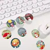 500 Pegatinas/Rollo Pegatinas de Navidad Rollo de Pegatinas 2.5cm Pegatinas de Feliz Navidad Extraíbles Impermeables Redondas Etiquetas Festivas