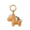 Fique Rico Logo Chaveiro Pônei Pingente de Desenho Animado em Couro Acessório para Bolsa Feminina Ano do Cavalo Pequeno Pingente em Estoque