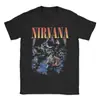 2026 Camiseta Estampada Rock-Nirvana Kurt Cobain Música Rock para Hombre Algodón Manga Corta Cuello Redondo