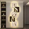 Quadros decorativos com iluminação LED transfronteiriços, estilo luxo leve, adequados para hall de entrada, corredor e passagem, criando uma atmosfera sofisticada e elegante, design minimalista