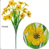 Flores Artificiais Amazon Transfronteiriças Grama de Primavera Violeta Resistente a UV Buquê Artificial para Exterior Decoração de Jardim Pré-Casamento Flores
