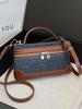 Bolsa Quadrada Pequena de Mão Color Block em Jeans para Mulheres 2025 Nova Tendência Moda Retrô Casual para Ombro Crossbody