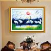 Atacado de fábrica série de paisagens ponto cruz Sala de estar quarto grande cinco figuras de guindaste pintura decorativa pacote de material DIY geração de cabelo