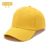 Boné de beisebol de algodão de alta qualidade, direto da fábrica, logo bordado, aba rígida, seis gomos, leve, cor sólida, boné chapéu