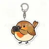 Pingente Chaveiro Acrílico Pisco-de-peito-ruivo Europeu Desenho Animado Criativo Presente Decoração de Mochila Mercadoria de Anime Transfronteiriça