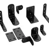 Soporte angular negro acero inoxidable ángulo de 90 grados fijación de ángulo recto soporte de hierro triangular pieza conector ferretería Soporte de estante en forma de L