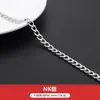 Acero Inoxidable de Titanio que Conserva el Color Cadena Cuadrada de Perla Cadena de Extensión Material DIY Hecho a Mano Pulsera Collar