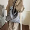 Bolsa Poá Nova Casual Estilo Coreano 2026 Trabalho Grande Capacidade Tote Bolsa Tote Feminina Moda Ombro Único Transversal