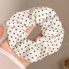 French-style oversized scrunchie for women, high-end and casual style, bun hair accessory, fabric hair tie