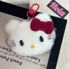 Nuevo Peluche de Dibujos Animados Gato KT Angora Rojo Muñeca Cabeza de Gato Llavero Colgante Llavero de Bolso Colgante